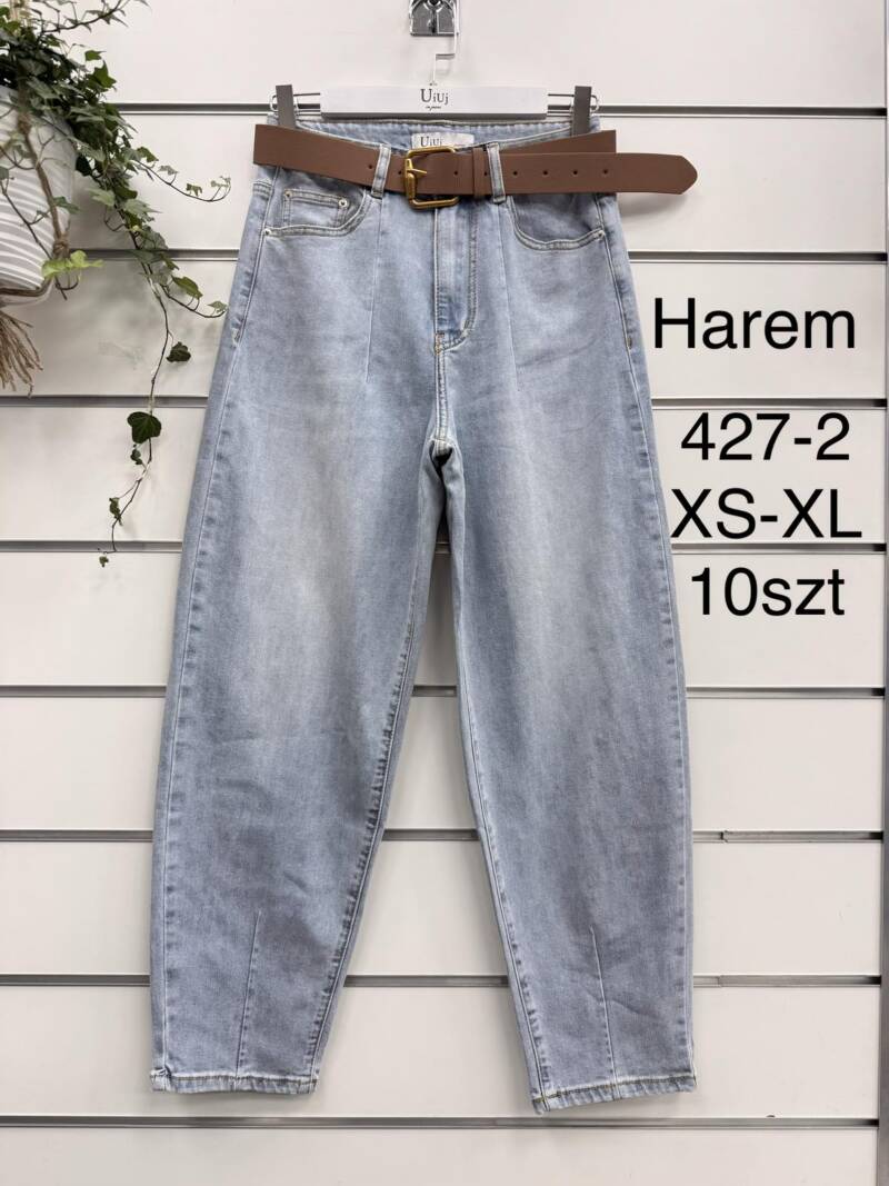 Spodnie damskie jeansy Roz XS-XL, 1 Kolor Paczka 10 szt